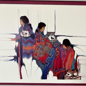 Native American art print Pena 8x10 : Olla Series Patrones de Colores